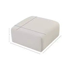 Pouf Arc in pelle vegana con trapuntatura a canale profondo e struttura in legno di eucalipto, nero