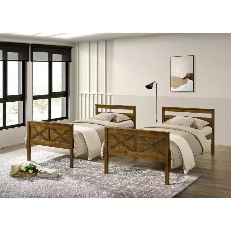 Letto a castello in legno massiccio, da piazza e mezza, convertibile in 2 letti singoli da piazza e mezza, portata 181 kg ciascuno
