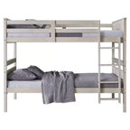 Letto a castello in legno massiccio, da piazza e mezza, convertibile in 2 letti singoli da piazza e mezza, portata 181 kg ciascuno