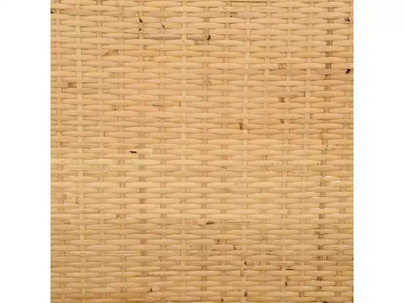 Poltrona in Rattan con Schienale Curvo e Finitura Decapata, Nessun Montaggio Richiesto