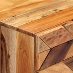 vidaXL Comodino 40x30x50 cm Legno massello di recupero