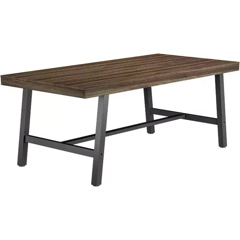 Tavolo da Pranzo Rettangolare da 180 cm per 6-10 Persone, Tavolo da Cucina Moderno in Stile Rustico con Piedini Regolabili, Tavolo da Sala da Pranzo Lungo e Robusto, Marrone
