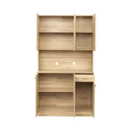 Dispensa da cucina indipendente 70.87 con 6 ante, cassetto, ripiani a giorno, versatile credenza, armadietto per riporre oggetti artigianali