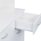 Dispensa da cucina indipendente 70.87 con 6 ante, cassetto, ripiani a giorno, versatile credenza, armadietto per riporre oggetti artigianali