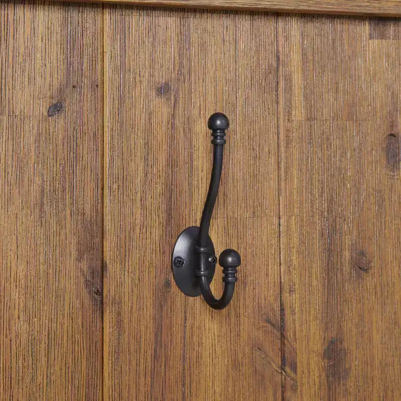 Albero appendiabiti da ingresso in legno di mango da 70 pollici con 7 ganci, finitura Driftwood