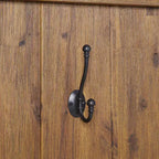 Albero appendiabiti da ingresso in legno di mango da 70 pollici con 7 ganci, finitura Driftwood