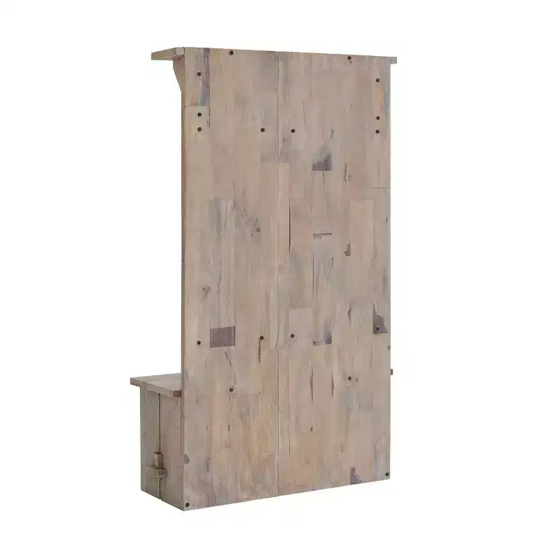 Albero appendiabiti da ingresso in legno di mango da 70 pollici con 7 ganci, finitura Driftwood